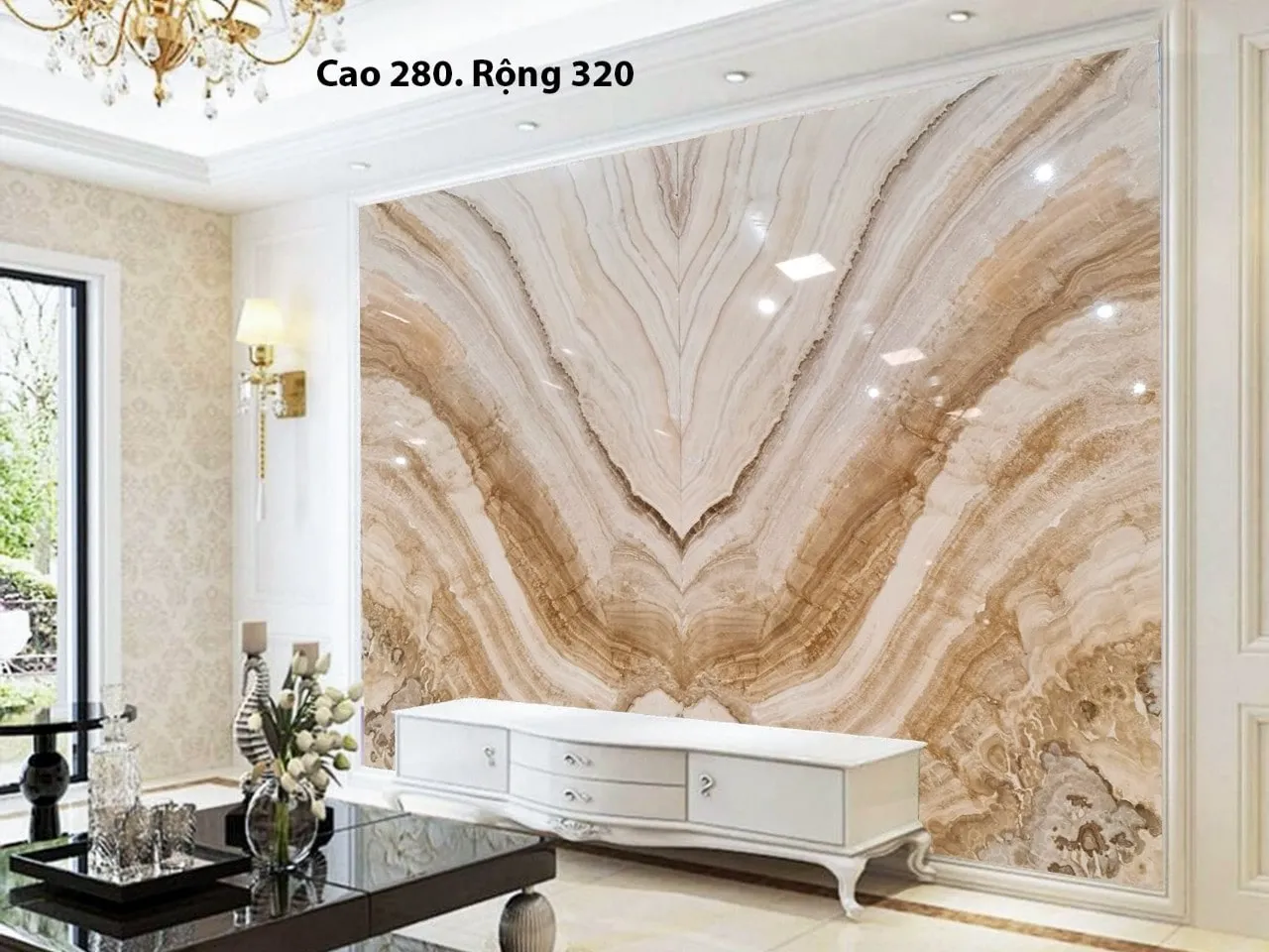 Đá Xuyên Sáng Onyx Màu Trắng